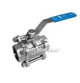 Inner thread three-plate ball valves